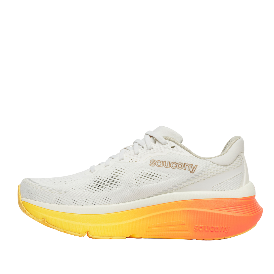 Saucony Men's Guide 19 Running Shoes in Ivory/Fire SS26