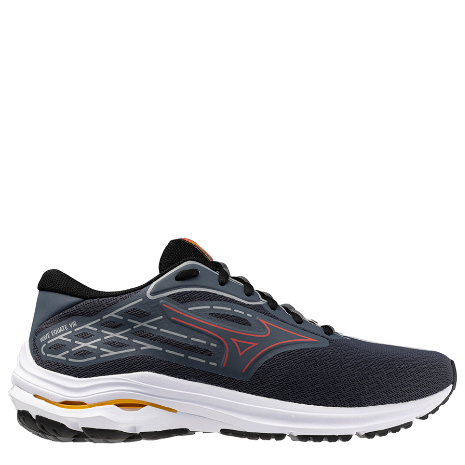 Mizuno Men's Wave Equate 8 Running Shoes in Turbulence/Cayenne/Black