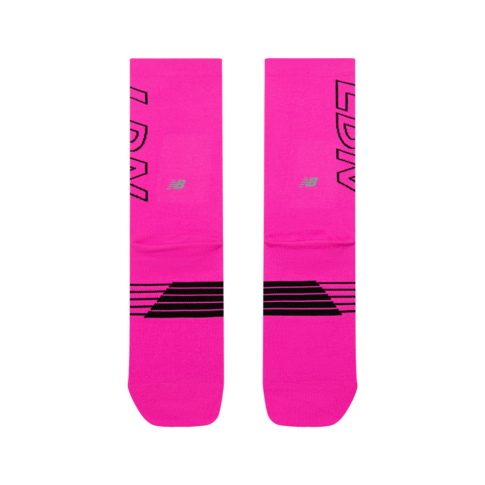 New Balance Unisex London Edition Crew Sock in Pink Heat SS26