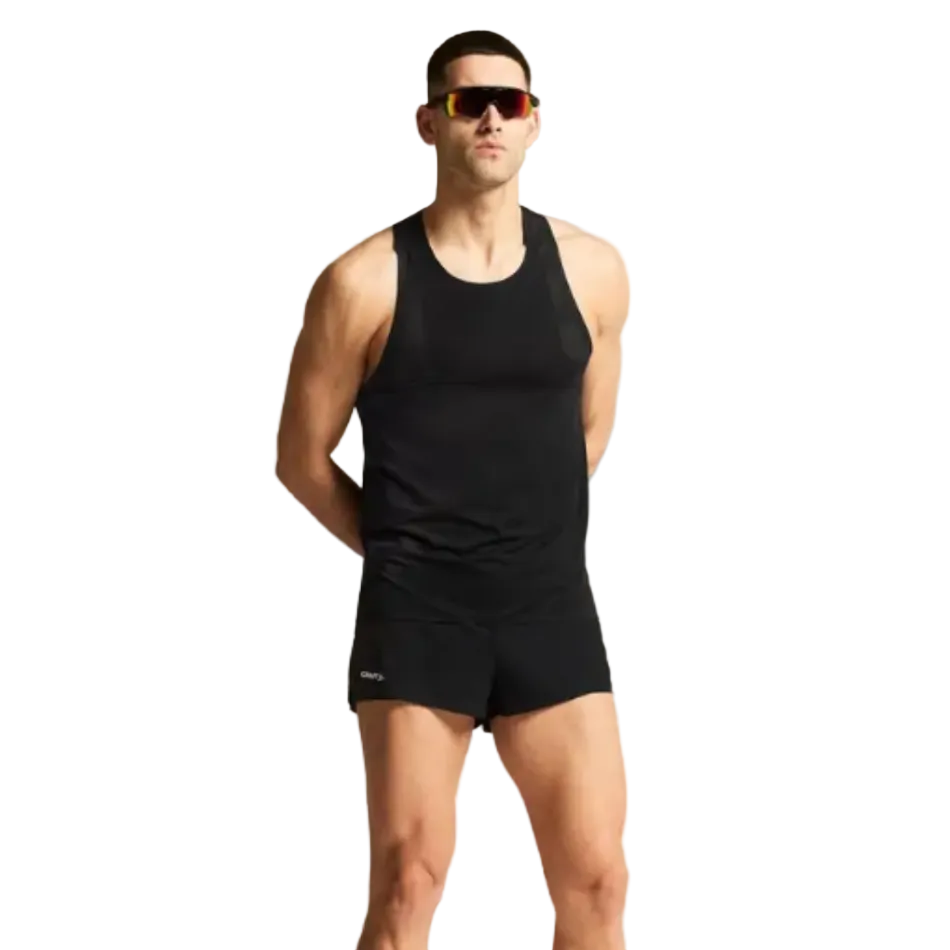 Craft Men's Race Day Singlet 2 in Black SS26