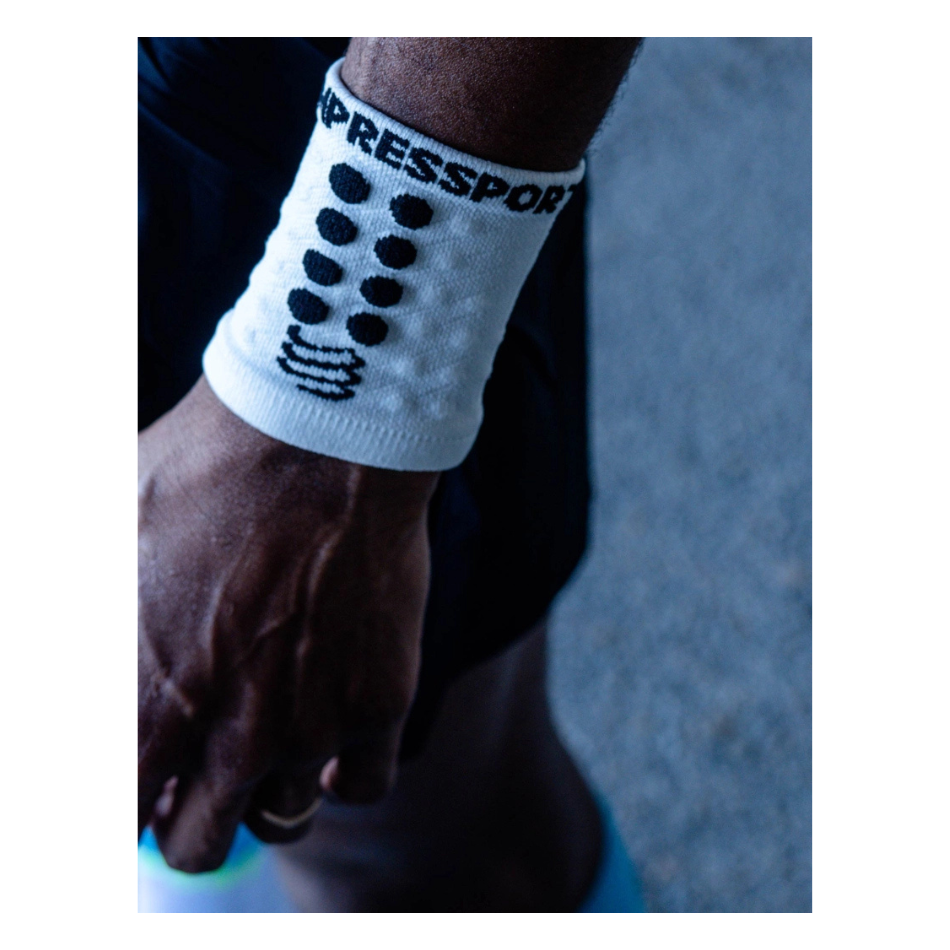 Compressport Unisex Racing Sweatbands in White SS26