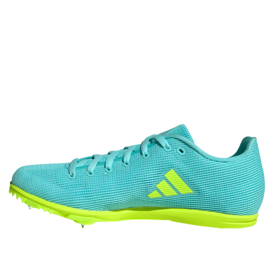 adidas Junior Allroundstar Running Spikes in Flash Aqua/Cloud White/Lucid Lemon AW25