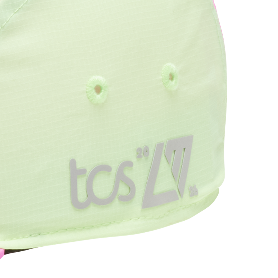 New Balance Unisex London Edition 5 Panel Everyday Trainer Hat in Pink Heat SS26