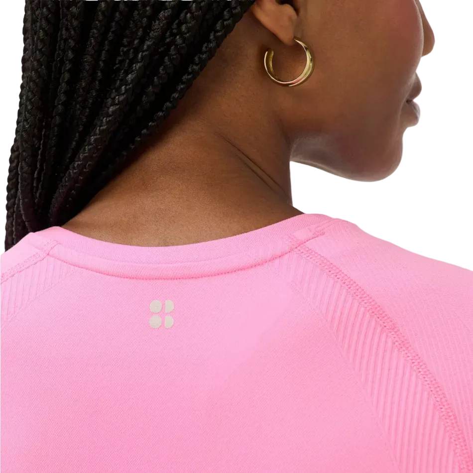 Sweaty Betty Athlete Seamless Workout T-Shirt in Guava Pink SS26