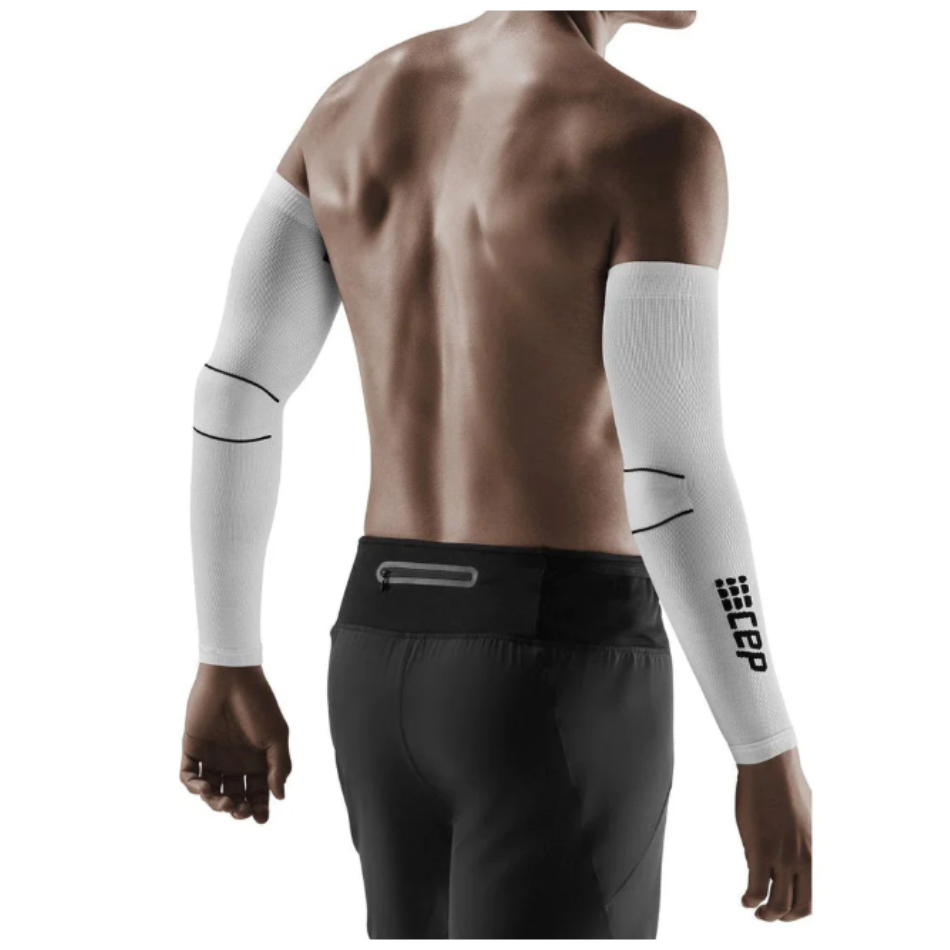 CEP Unisex Compression Arm Sleeves in White