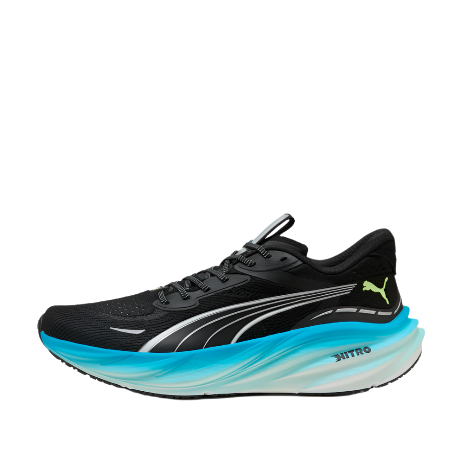 PUMA Men's Magnify NITRO 3 Running Shoes in PUMA Black/Speed Blue AW25