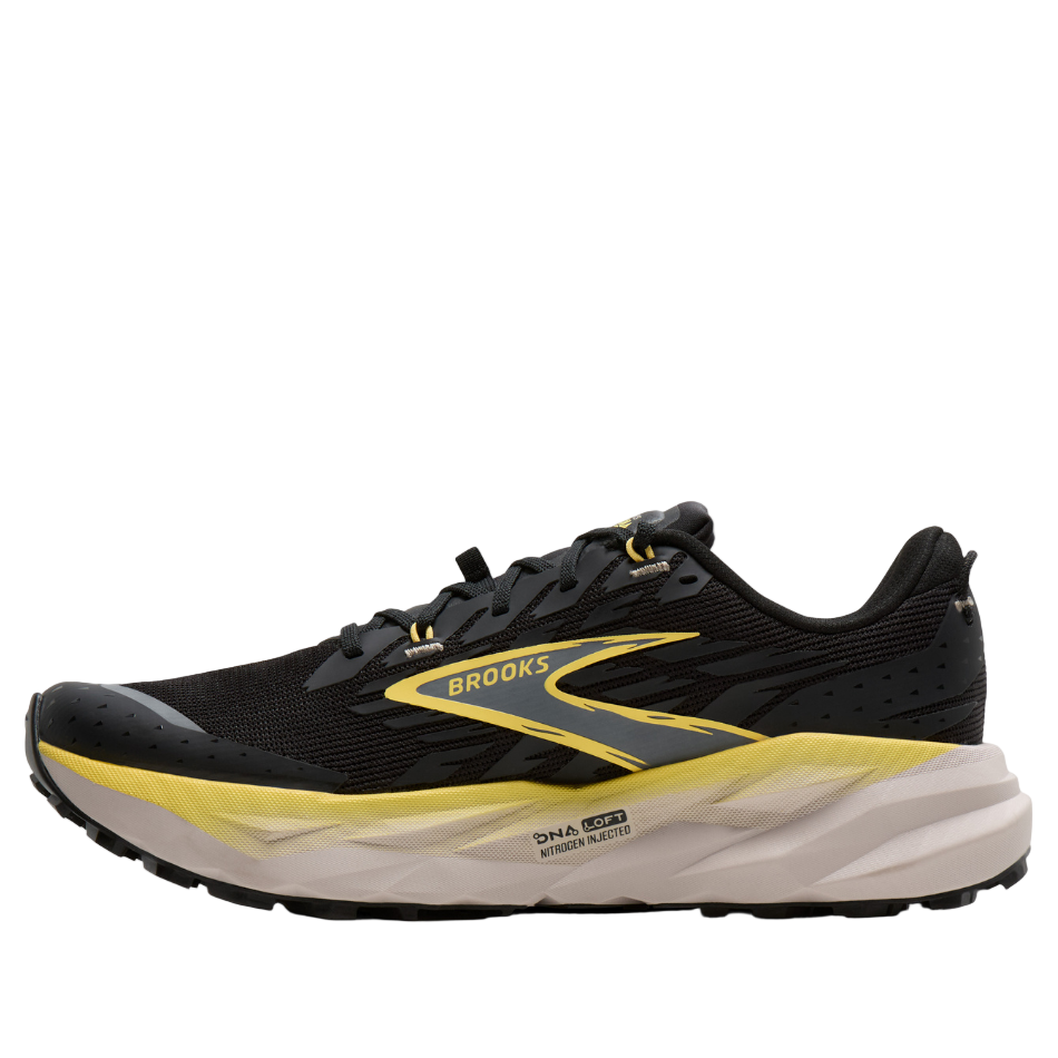Brooks Men's Cascadia 19 Trail Running Shoes in Black/Yellow/Chateau SS26