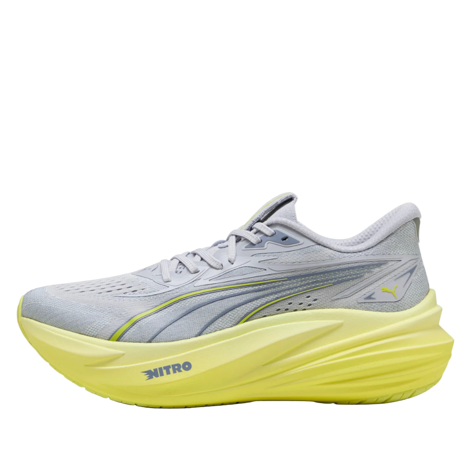 PUMA Men's MagMax NITRO 2 Running Shoes in Vibrant Silver/Lux Lime SS26