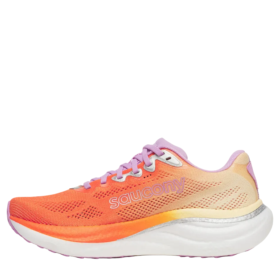 Saucony Women's Ride 19 Running Shoes in Fire/Orchid