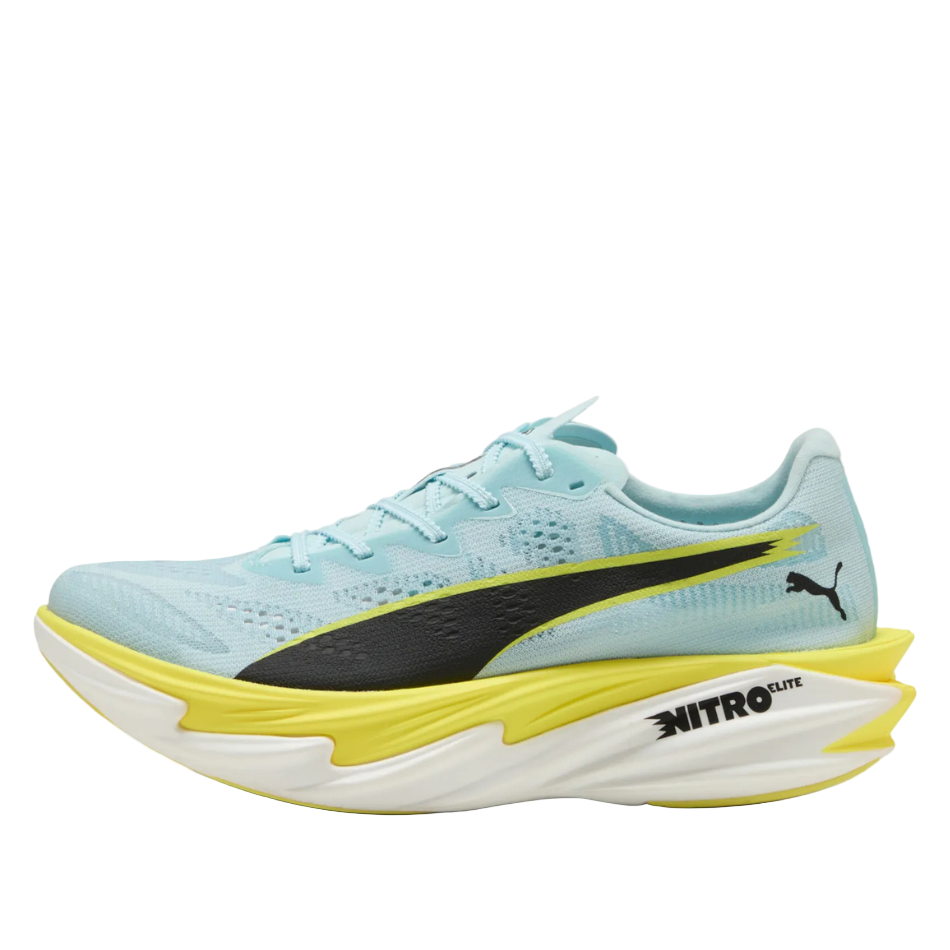 PUMA Women's Deviate NITRO Elite 4 Running Shoes in Fresh Water/Lemon Crush SS26
