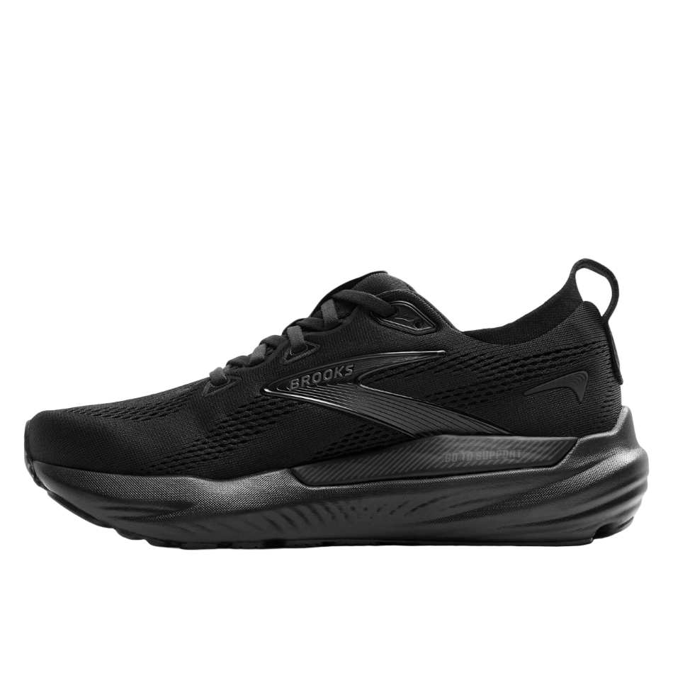 Brooks Men's Glycerin GTS 22 Wide Fitting 2E Running Shoes in Black/Black/Ebony AW25
