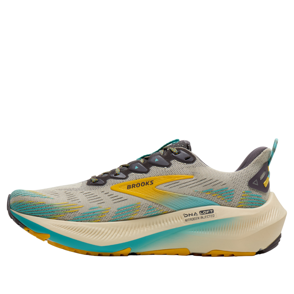 Brooks Men's Ghost Trail Running Shoes in Bleached Sand/Rabbit/Bluefish SS26
