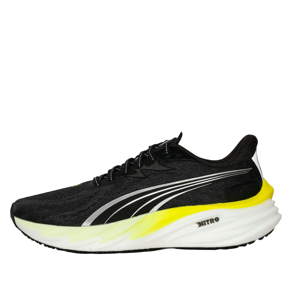 PUMA Men's Velocity NITRO 4 Running Shoes in PUMA Black/Apple Spritz SS26