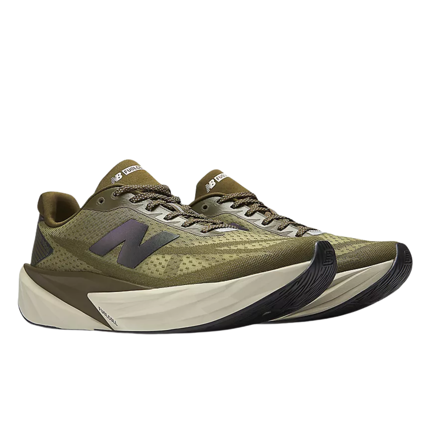 New Balance Men's Fuelcell Rebel v5 High Viz Running Shoes in Woodland/Shipyard/Silver Metallic AW25
