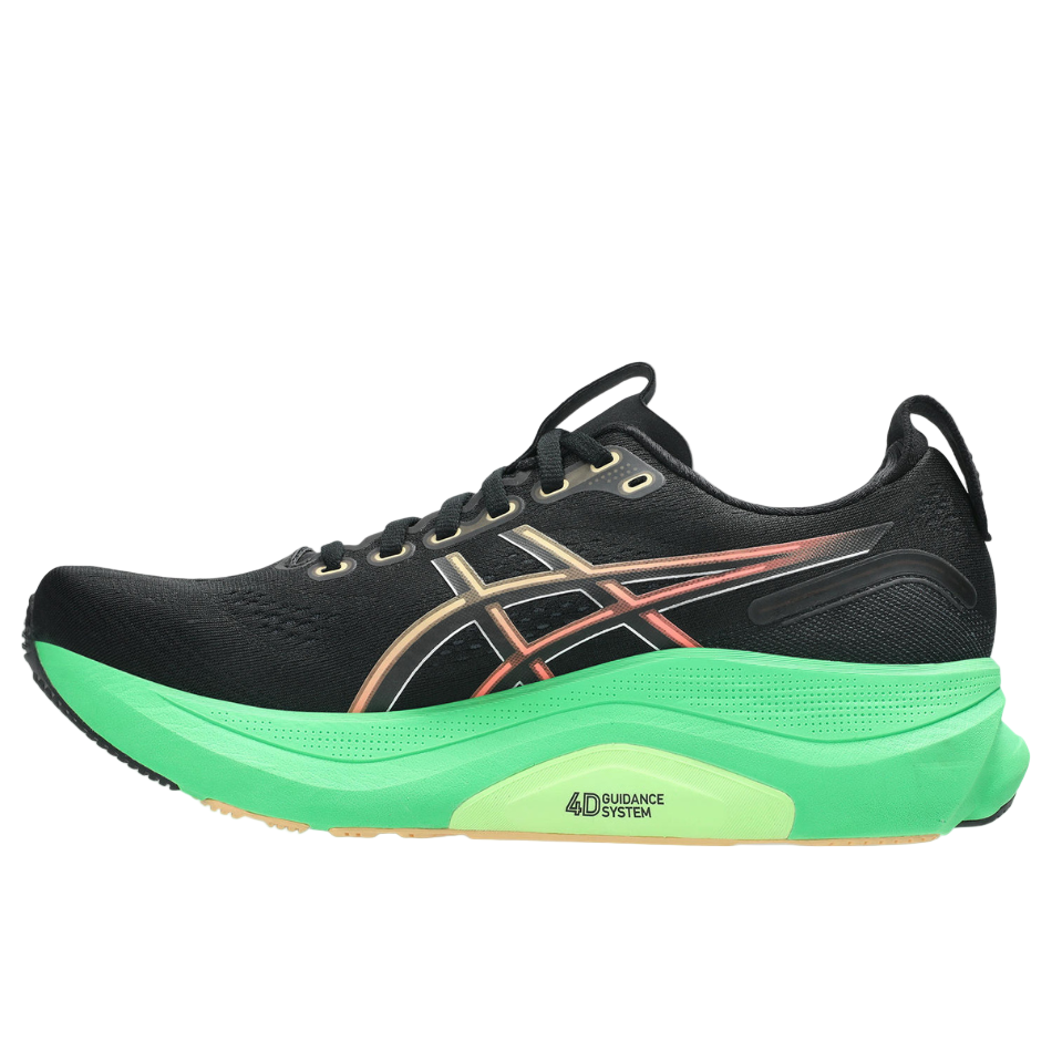 ASICS Men's GEL-KAYANO 32 Running Shoes in Black/Vital Green SS26