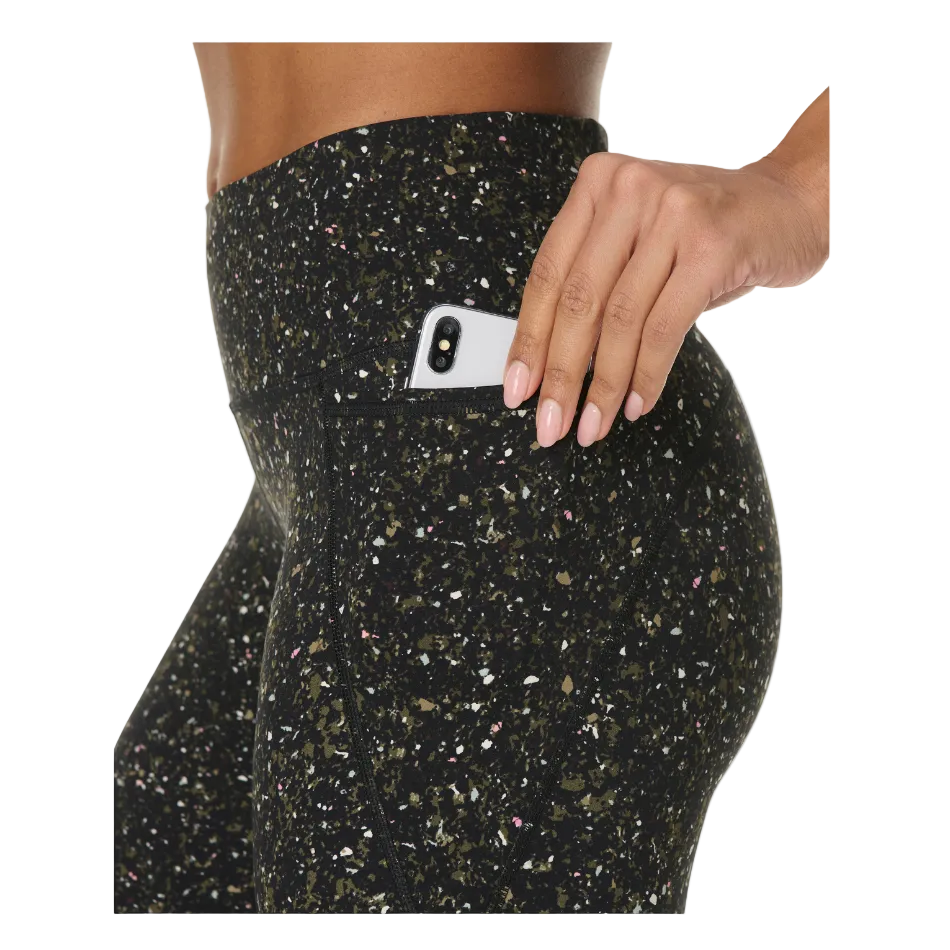 Sweaty Betty Power 7/8 Workout Leggings in Green Ditsy/Terrain Print SS26