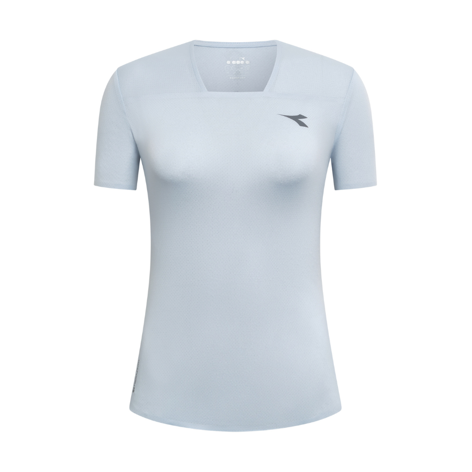 Diadora Women's Short Sleeve T-Shirt Superlight Fibrazero in Skyride SS26