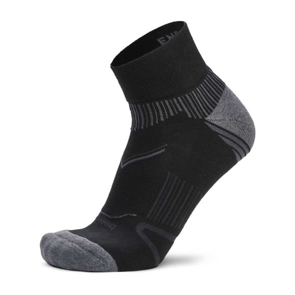 Balega Enduro Quarter in Black/Grey