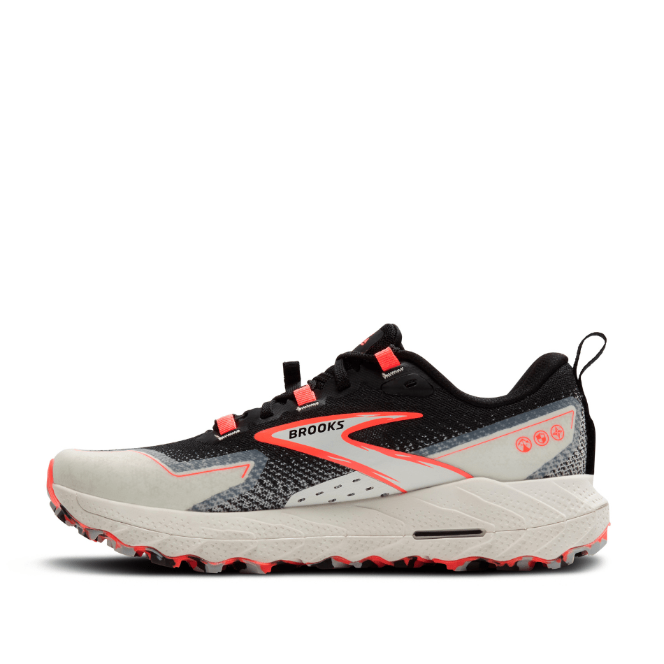 Brooks Shoes Brooks Women's Cascadia 18 Running Shoes in Black/Blue Wash/Flame SS25 - Up and Running