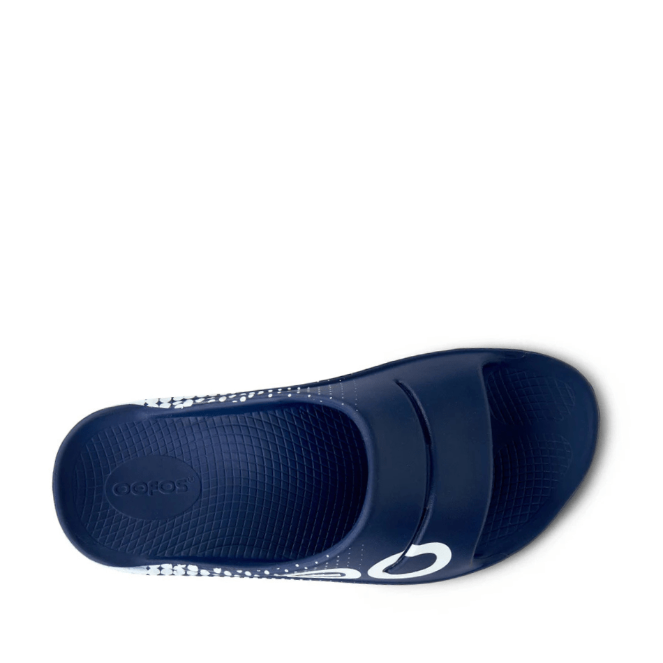 Oofos Accessories OOFOS Men's OOahh Sport Slide Sandals in Navy Matrix SS25 - Up and Running
