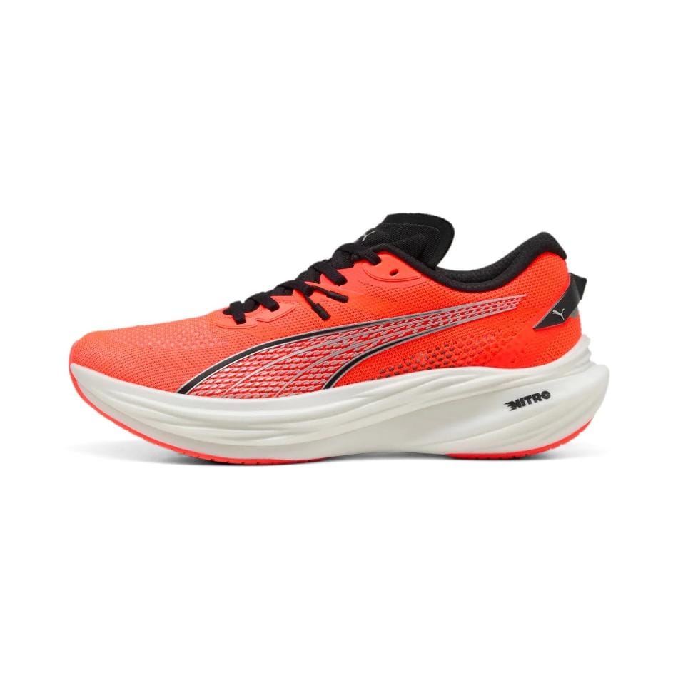 PUMA Shoes Puma Men's Deviate Nitro 3 Running Shoes in Glowing Red/PUMA Black SS25 - Up and Running