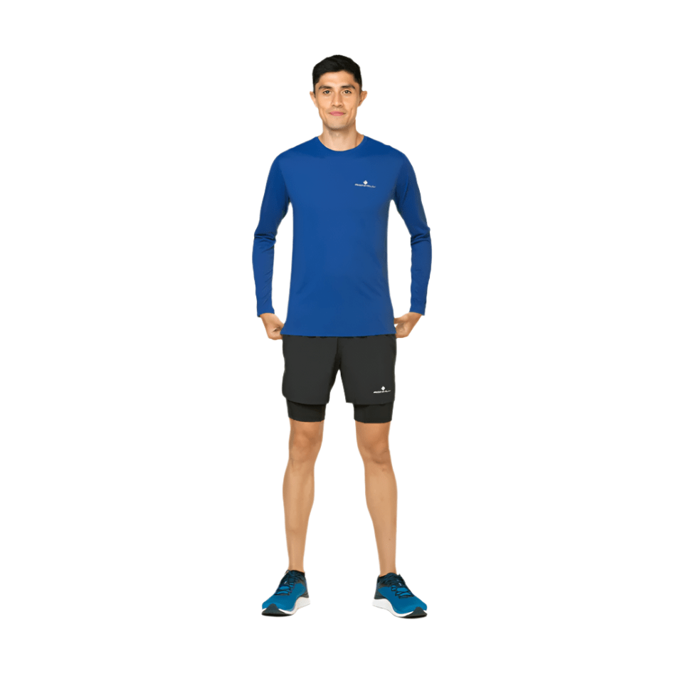 Ronhill Clothing Ronhill Men's Core Twin Short in All Black SS25 - Up and Running