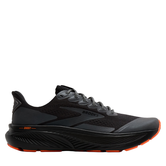 Brooks Men's Ghost 17 Running Shoes in Black/Orange AW25