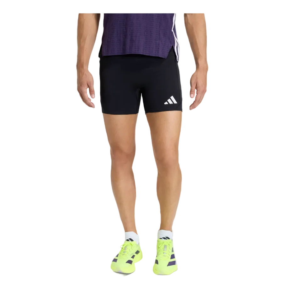 adidas Men's Adizero Running Short Pocket Tights in Black SS26