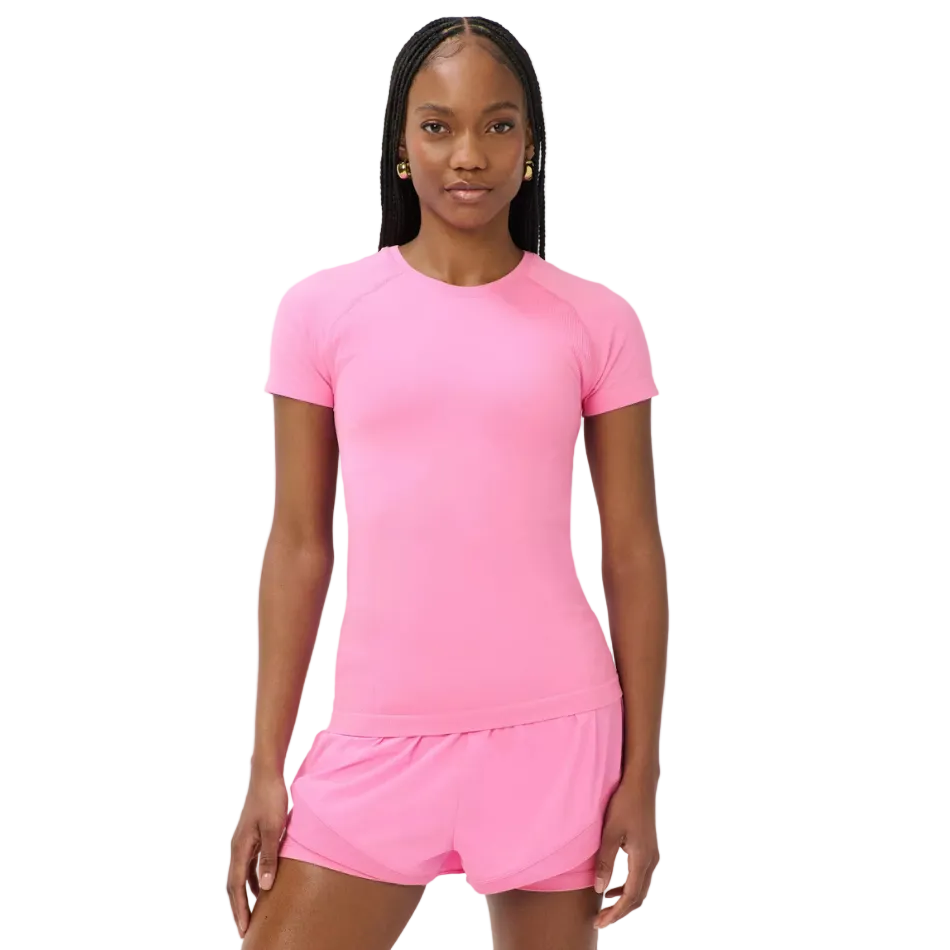 Sweaty Betty Athlete Seamless Workout T-Shirt in Guava Pink SS26