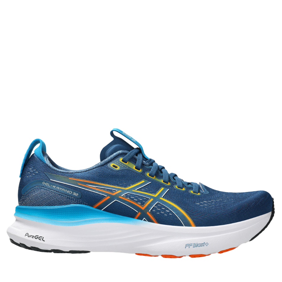 ASICS Men's GEL-KAYANO 32 Running Shoes in Twilight Blue/Anzu SS26