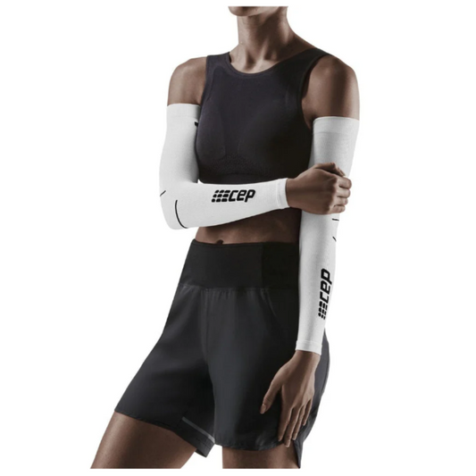 CEP Unisex Compression Arm Sleeves in White