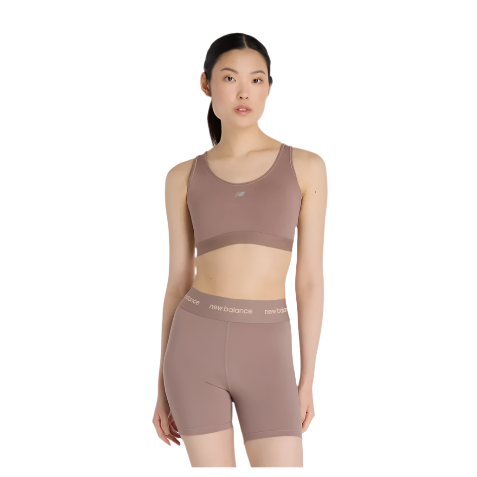 New Balance Women's Essential Run Bra in Earth Shadow AW25