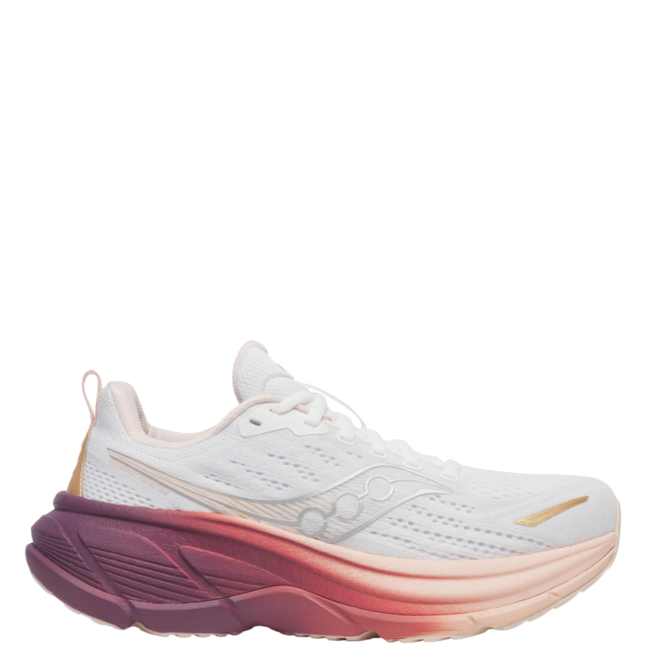 Saucony Women's Hurricane 25 Running Shoes in White/Cameo