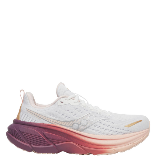 Saucony Women's Hurricane 25 Running Shoes in White/Cameo