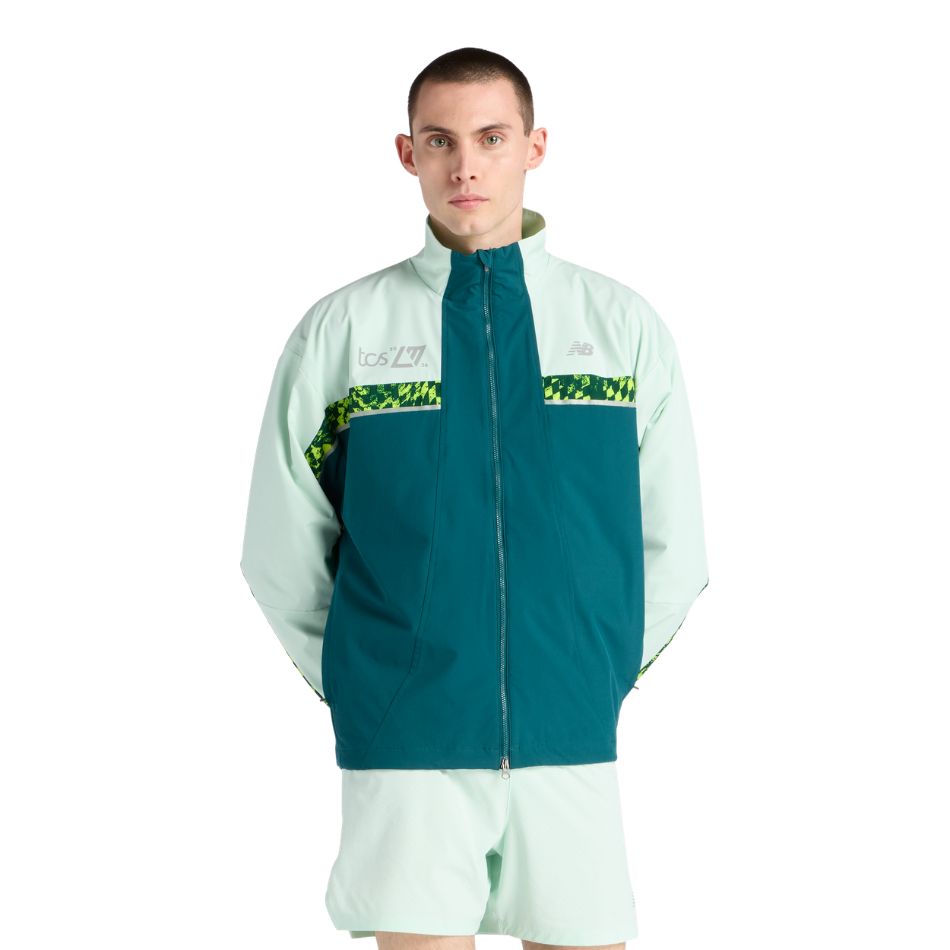 New Balance Men's London Edition Marathon Jacket in Medusa Green SS26