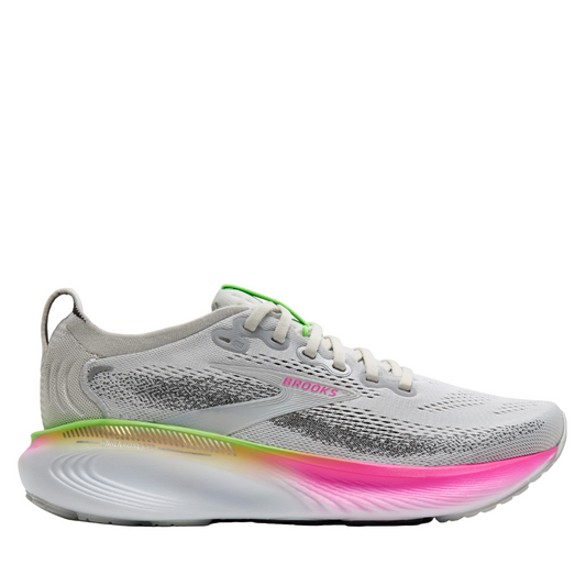 Brooks Women's Adrenaline GTS 25 Running Shoes in Oyster/Pink/Green SS26