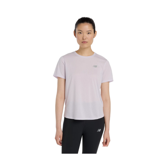 New Balance Women's Athletics T-Shirt in Taro Heather AW25