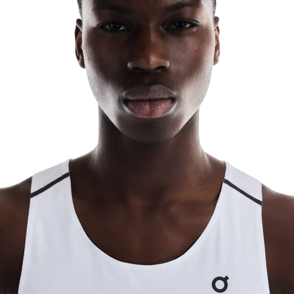 On Men's Performance Tank in White/Silver SS26