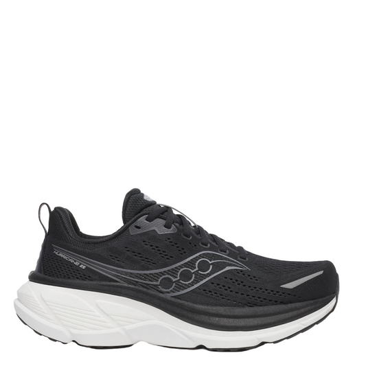 Saucony Men's Hurricane 25 Running Shoes in Black/White