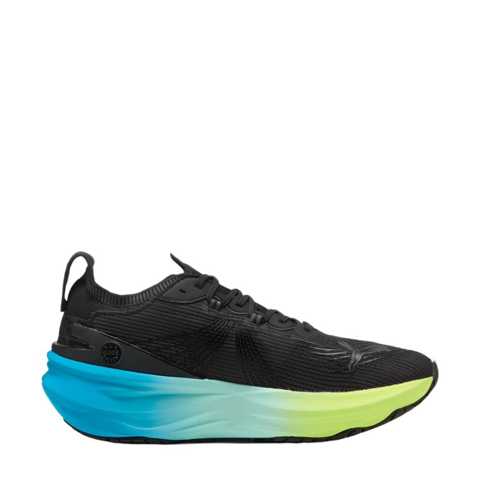 PUMA Men's Foreverrun NITRO 2 Running Shoes in PUMA Black/Fizzy Light/Speed Blue AW25