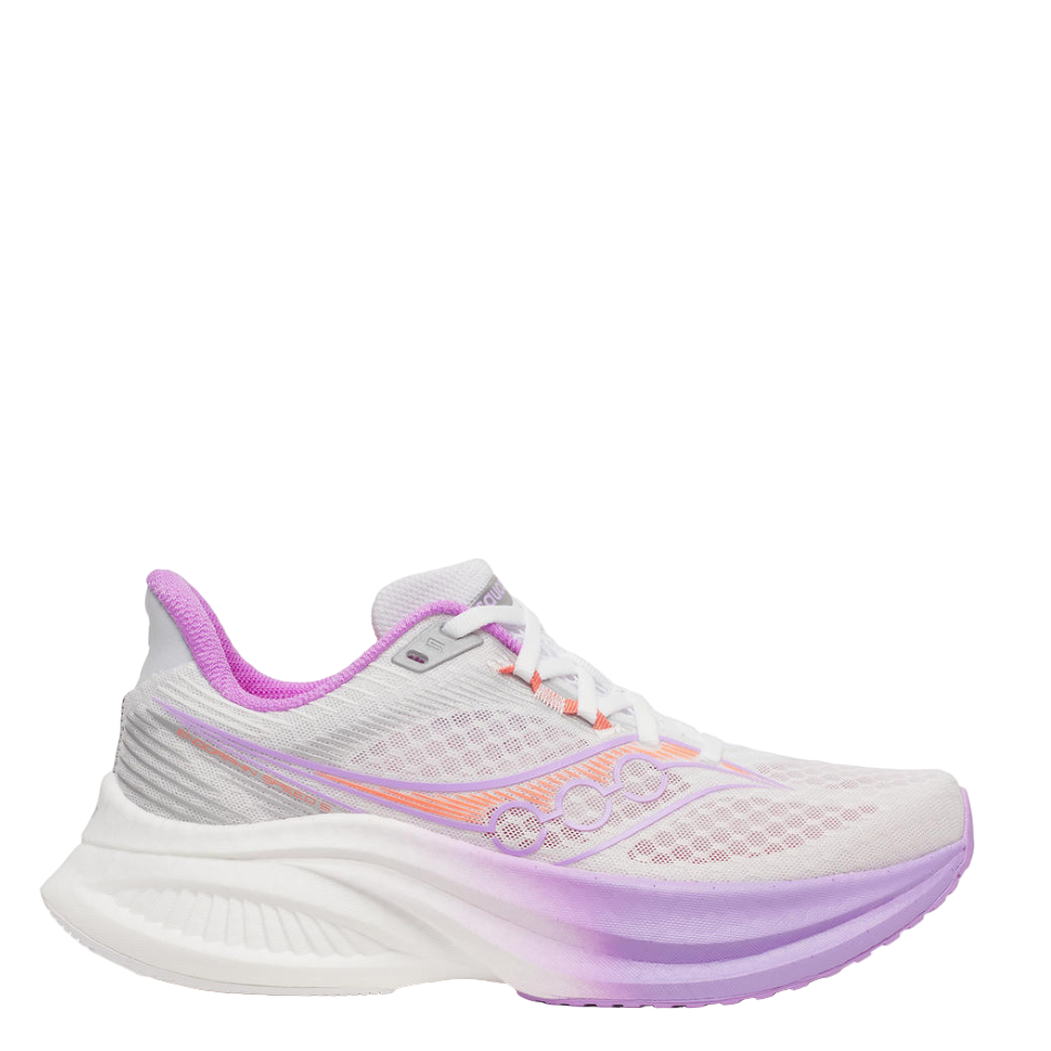 Saucony Women's Endorphin Speed 5 Running Shoes in White/Crocus