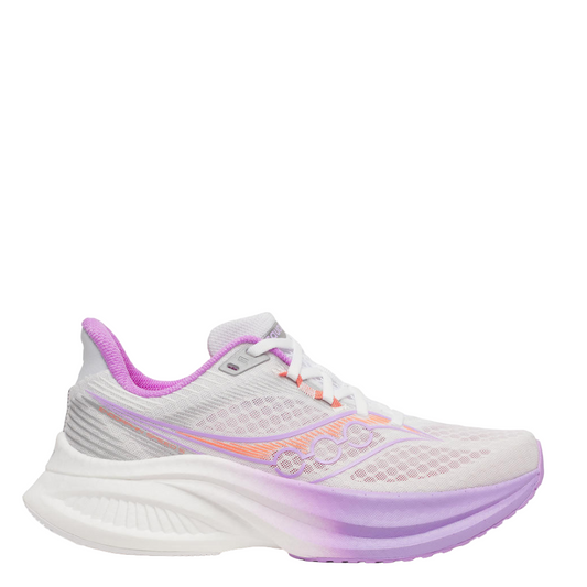 Saucony Women's Endorphin Speed 5 Running Shoes in White/Crocus