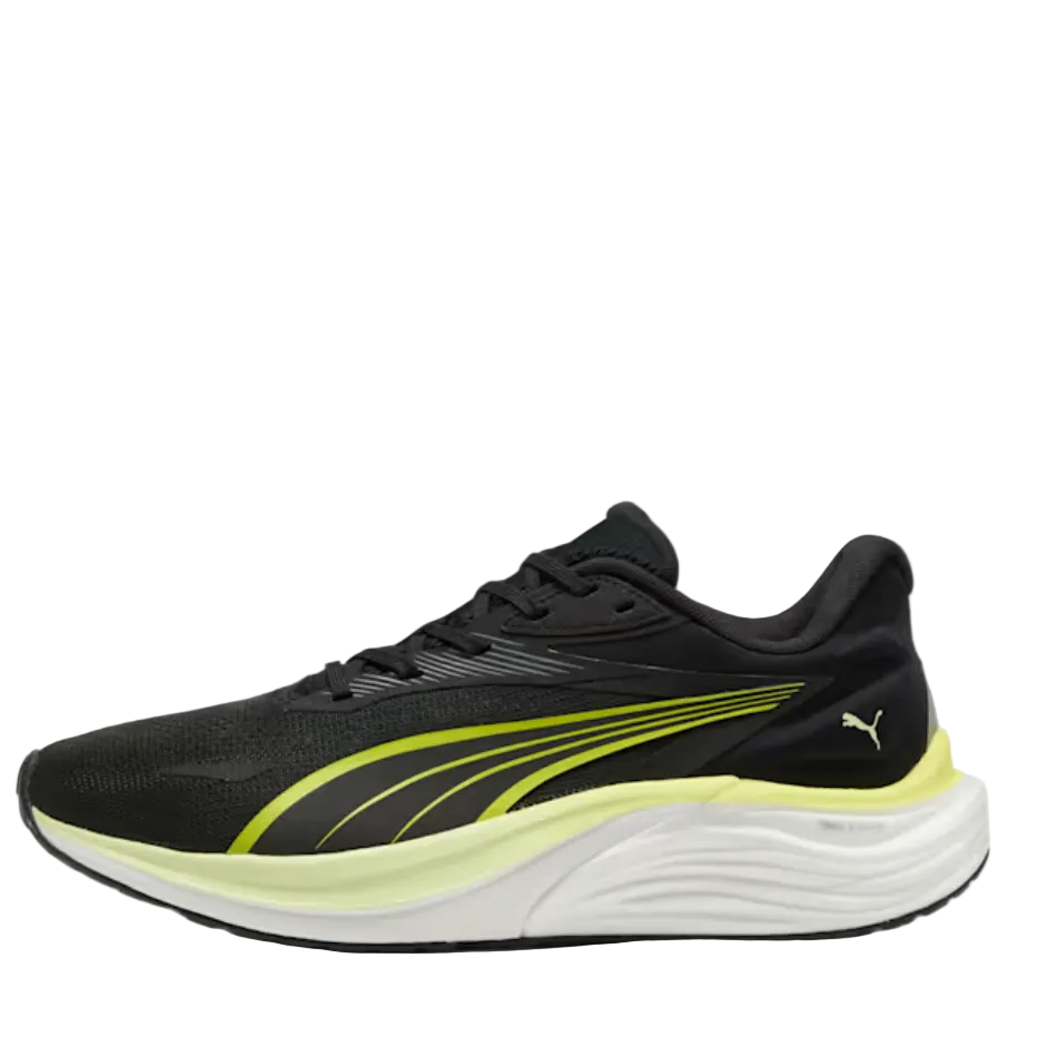 PUMA Unisex Junior Electrify NITRO 4 Running Shoes in Black/Lime SS26