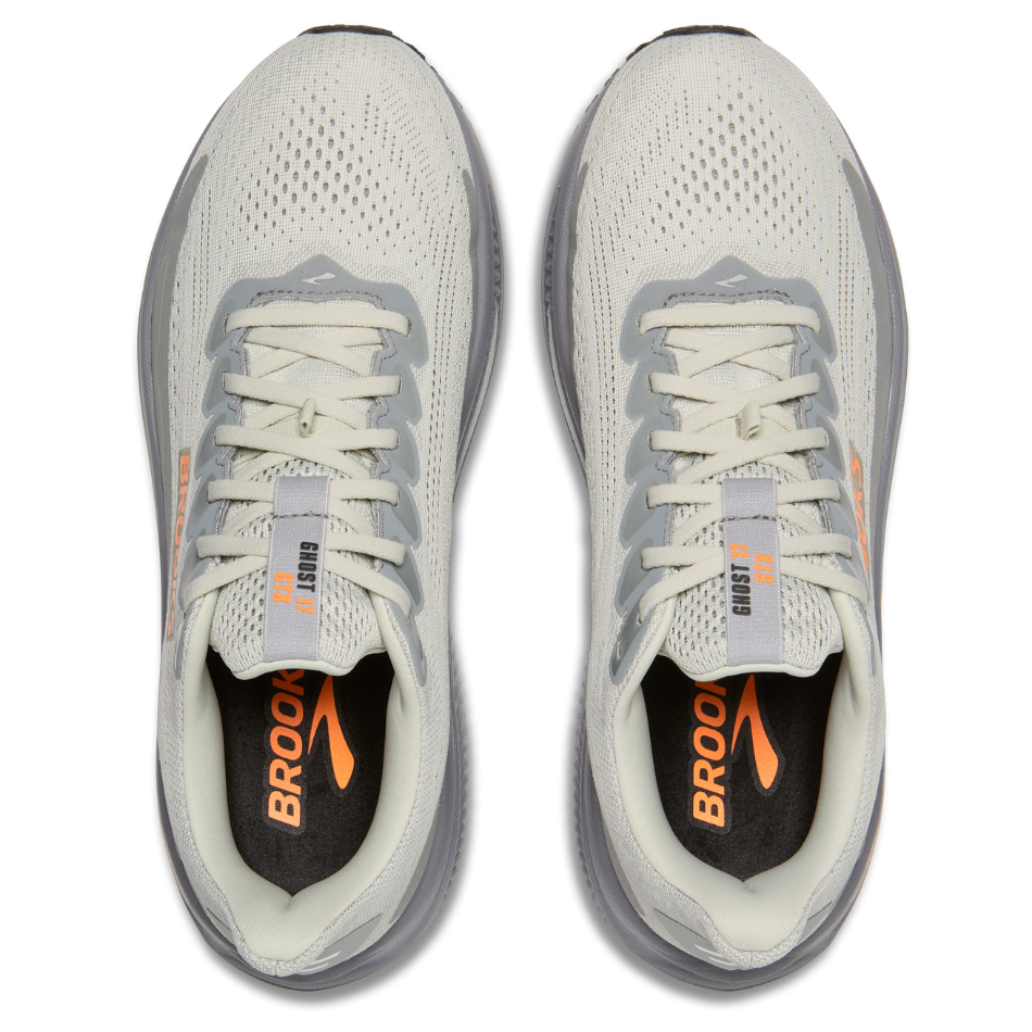 Brooks Men's Ghost 17 GTX Running Shoes in Smoke/Primer Grey/Orange AW25