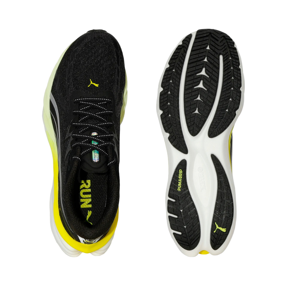 PUMA Men's Velocity NITRO 4 Running Shoes in PUMA Black/Apple Spritz SS26