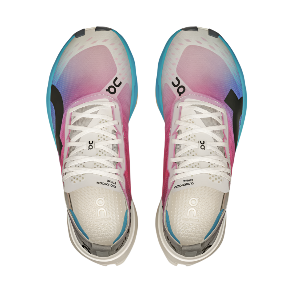 On Women's Cloudboom Strike Running Shoes in White/Horizon AW25