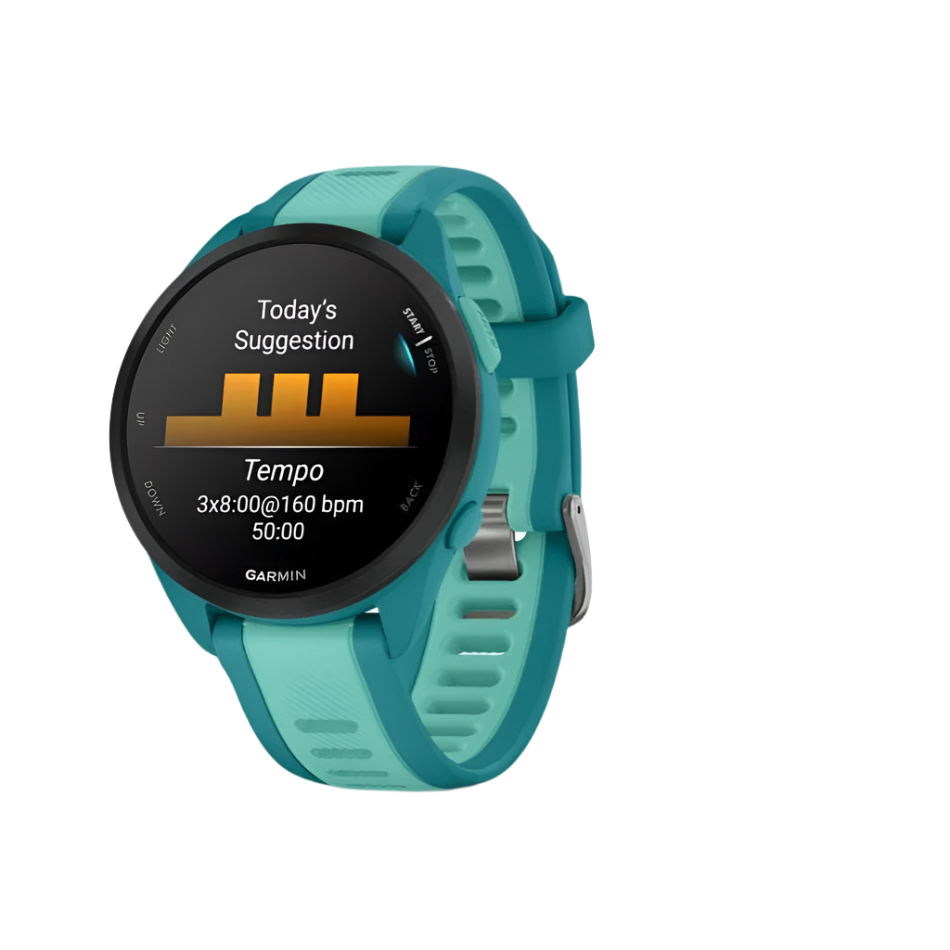 Garmin Unisex Forerunner 165 Music Running Watch in Turquoise and Aqua