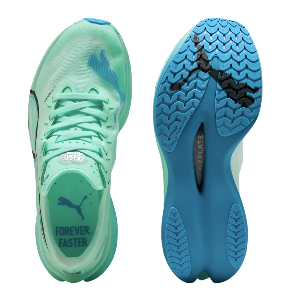 PUMA Men's Deviate NITRO Elite 3 Running Shoes in Mint Melt/Speed Blue AW25