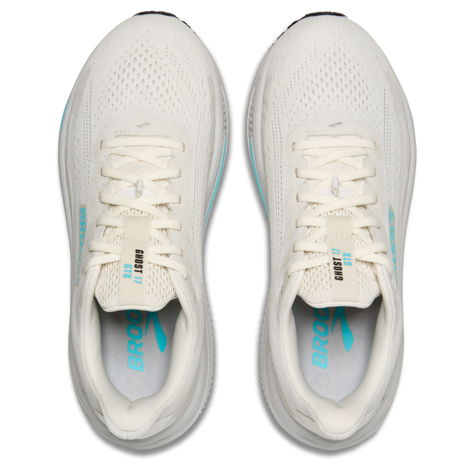 Brooks Women's Ghost 17 GTX Running Shoes in Coconut/Oyster/Blue AW25