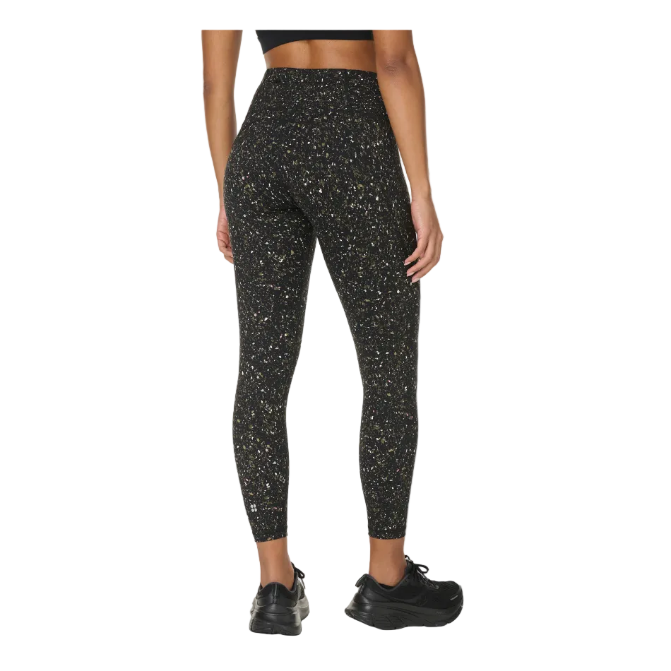 Sweaty Betty Power 7/8 Workout Leggings in Green Ditsy/Terrain Print SS26